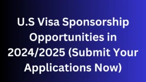 U.S. Visa Sponsorship Opportunities