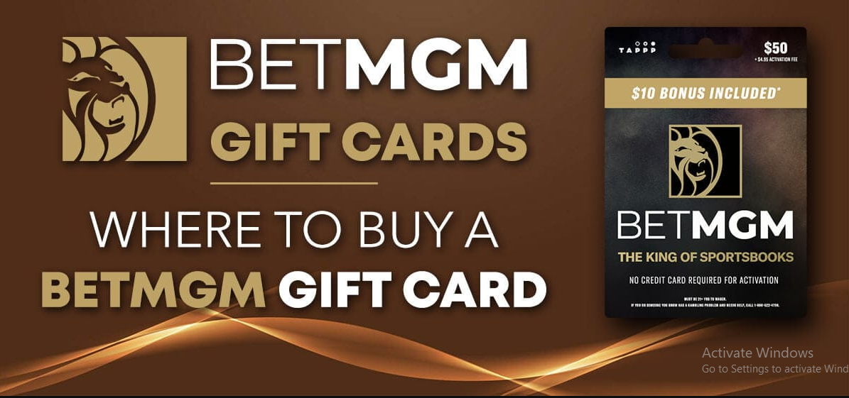 Visa Gift Card on BetMGM